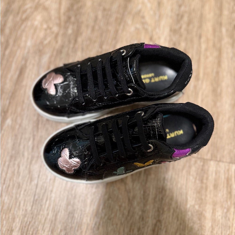 Kurt Geiger Black Sneakers with Pink and Purple Accents